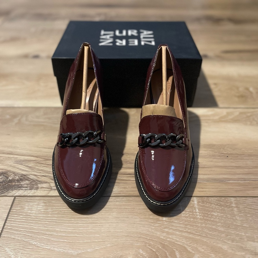 NIB Naturalizer Womens Callie-moc Heeled Lug Sole LoaferPump  Cabernet Sauvignon
